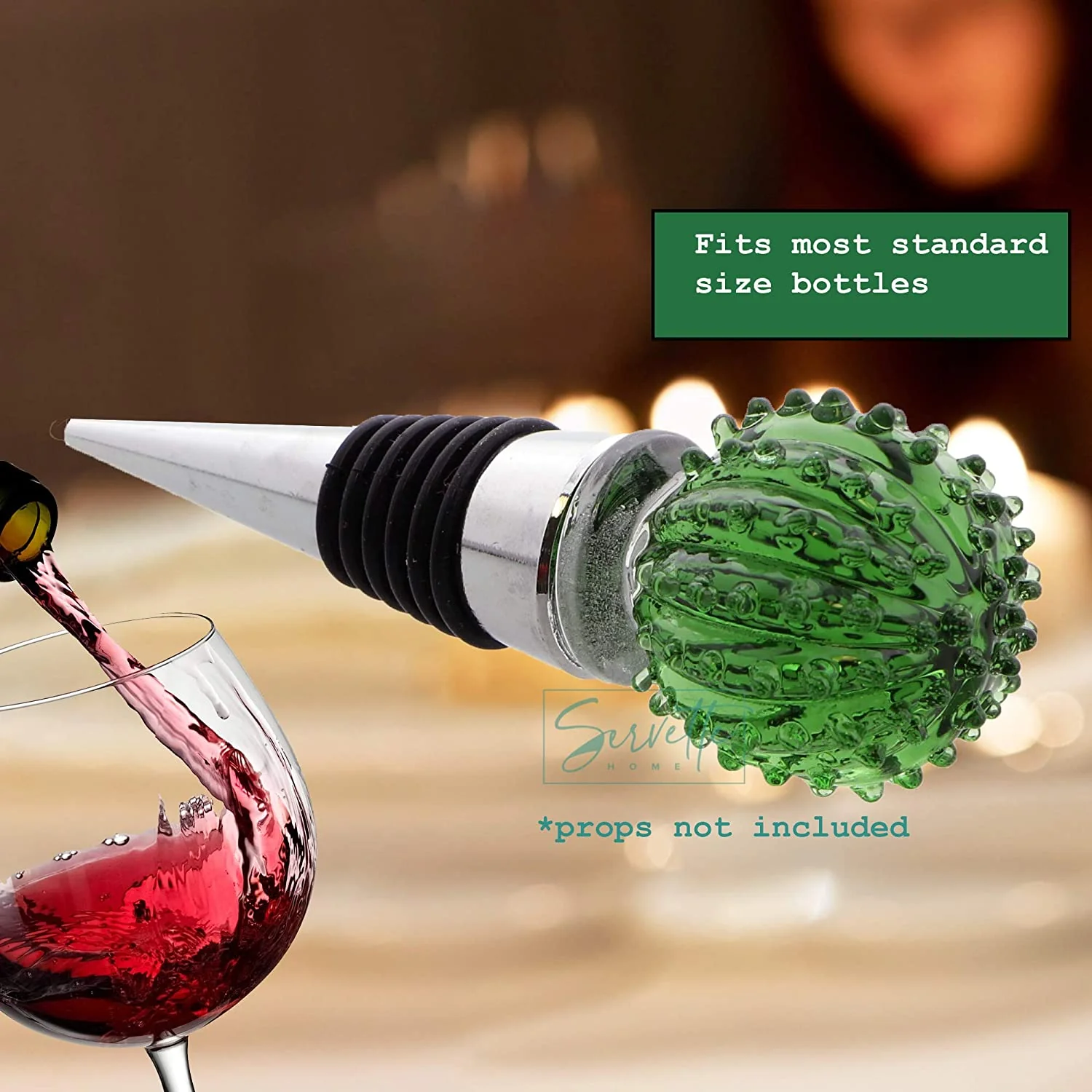 Cactus Glass Bottle Stopper - Image 5
