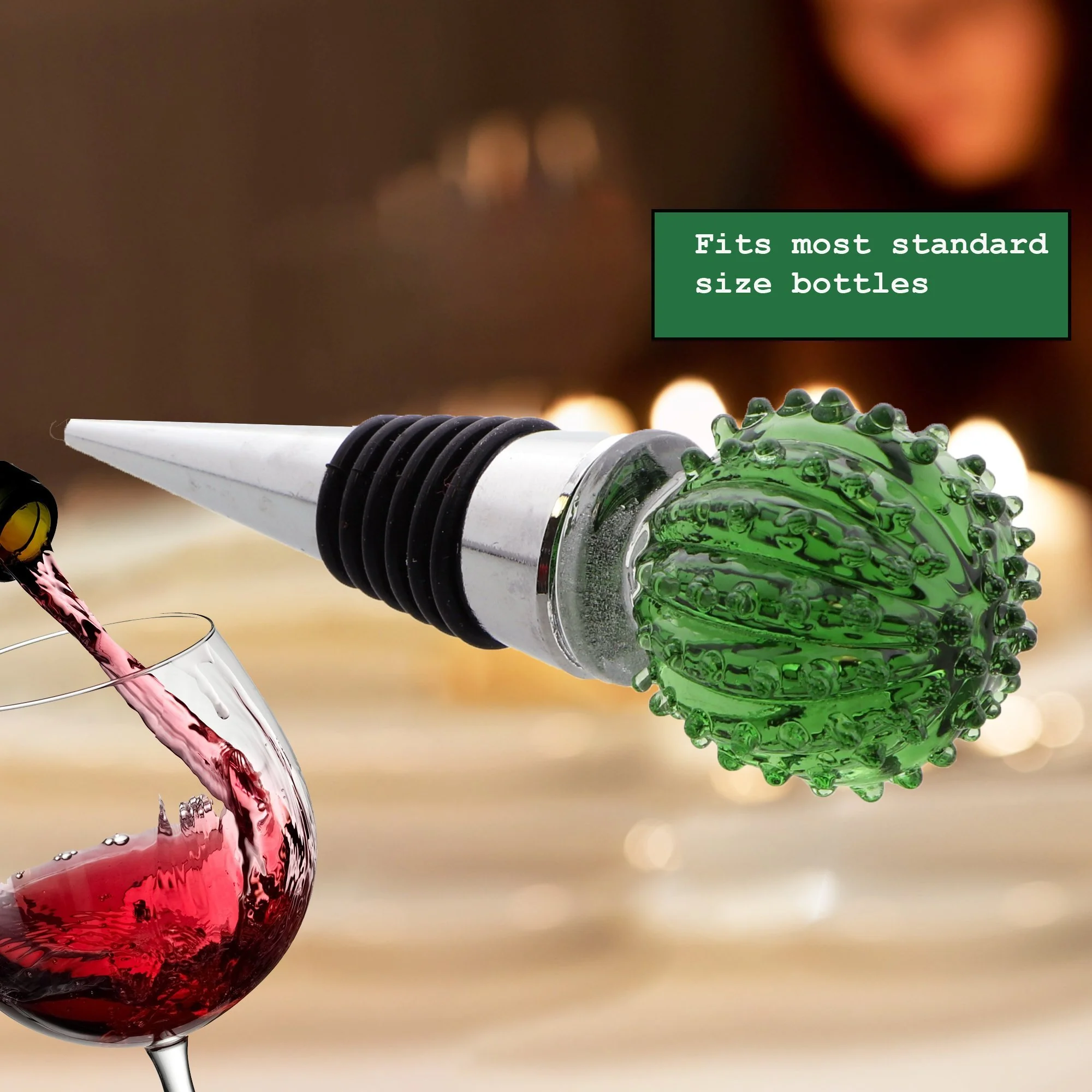 Glass Wine Stoppers Cactus Bundle - Image 3
